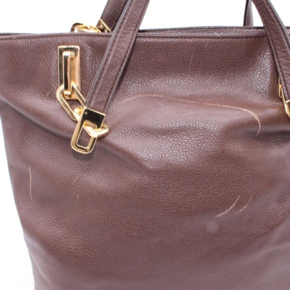 Michael Kors Jet Set Dark Brown Pebble Leather Tote - New with defects - Picture 7 of 15